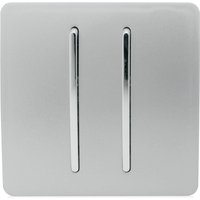 Trendi Switch 2 Gang 2 Way 10 Amp Rocker Light Switch in Screwless Silver
Trendi Switch 2 Gang 2 Way 10 Amp Rocker Light Switch in Screwless Silver