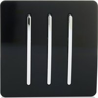 Trendi Switch 3 Gang 2 Way 10 Amp Rocker Light Switch in Screwless Black
Trendi Switch 3 Gang 2 Way 10 Amp Rocker Light Switch in Screwless Black