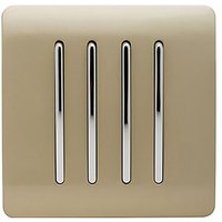 Trendi Switch 4 Gang 2 Way 10 Amp Rocker Light Switch in Screwless Gold
Trendi Switch 4 Gang 2 Way 10 Amp Rocker Light Switch in Screwless Gold