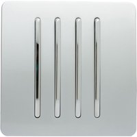 Trendi Switch 4 Gang 2 Way 10 Amp Rocker Light Switch in Screwless Silver
Trendi Switch 4 Gang 2 Way 10 Amp Rocker Light Switch in Screwless Silver