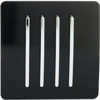 Trendi Switch 4 Gang 2 Way 10 Amp Rocker Light Switch in Screwless Black
Trendi Switch 4 Gang 2 Way 10 Amp Rocker Light Switch in Screwless Black