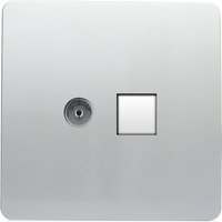 Trendi Switch TV Co-axial and Telephone Sockets in Screwless Silver
Trendi Switch TV Co-axial and Telephone Sockets in Screwless Silver