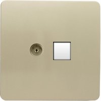 Trendi Switch TV Co-axial and PC Ethernet Sockets in Screwless Gold
Trendi Switch TV Co-axial and PC Ethernet Sockets in Screwless Gold