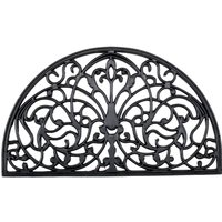 Wrought iron effect half moon doormat -Black
Wrought iron effect half moon doormat -Black