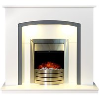 Adam Tuscany in White & Grey with Downlights & Comet Electric Fire in Brushed Steel
Adam Tuscany in White & Grey with Downlights & Comet Electric Fire in Brushed Steel