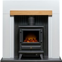 Adam Salzburg in White & Oak with Hudson Electric Stove in Black
Adam Salzburg in White & Oak with Hudson Electric Stove in Black