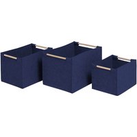 Navy Blue Felt Baskets with Wooden Handles - Set of 3
Navy Blue Felt Baskets with Wooden Handles - Set of 3