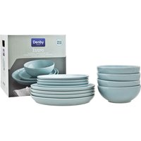 Denby Intro 12 Piece Tableware Set - Pale Blue