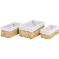 White & Natural Water Hyacinth Baskets - Set of 3
White & Natural Water Hyacinth Baskets - Set of 3