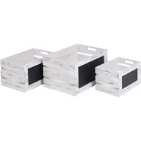 Whitewashed Wooden Crates with Chalkboard - Set of 3
Whitewashed Wooden Crates with Chalkboard - Set of 3