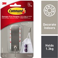 Command Medium Brushed Nickel Hook
Command Medium Brushed Nickel Hook