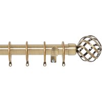 Harrison Drape Ball Cage Finial Curtain Pole - Antique Brass - 3m (28mm)
Harrison Drape Ball Cage Finial Curtain Pole - Antique Brass - 3m (28mm)
