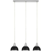 Jasper Black Shade Chrome Pendant Light 
Jasper Black Shade Chrome Pendant Light