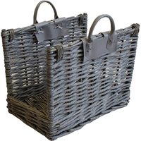 Grey Wicker Log Carrier With Handles
Grey Wicker Log Carrier With Handles