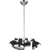 Black Shade Chrome 4 Light Pendant Light
Black Shade Chrome 4 Light Pendant Light
