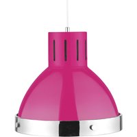 Hot Pink Chrome Bell Shaped Pend Light