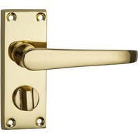 Homebuild Victorian Straight Short Backplate Privacy Lever Set - Polished Brass
Homebuild Victorian Straight Short Backplate Privacy Lever Set - Polished Brass