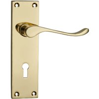 Homebuild Victorian Scroll Long Backplate Lock Lever Set - Polished Brass
Homebuild Victorian Scroll Long Backplate Lock Lever Set - Polished Brass