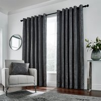 Peacock Blue Hotel Collection Roma Lined Curtains 90 x 72 - Gunmetal 
Peacock Blue Hotel Collection Roma Lined Curtains 90 x 72 - Gunmetal
