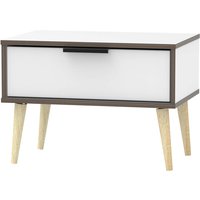 Tokyo 1 Drawer Bedside Table with Dark Edge - White
Tokyo 1 Drawer Bedside Table with Dark Edge - White