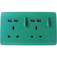 Trendi Switch 2 Gang 13A Short Switched Plug USB Socket in Screwless Teal
Trendi Switch 2 Gang 13A Short Switched Plug USB Socket in Screwless Teal