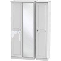 Stonehaven Triple Mirror Wardrobe - White 
Stonehaven Triple Mirror Wardrobe - White