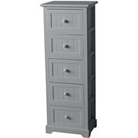 Classic 5 Drawer Unit - Grey