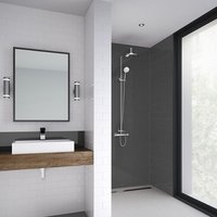 Wetwall Brushed Blk 3 Sided Shower Kit - Composite
Wetwall Brushed Blk 3 Sided Shower Kit - Composite