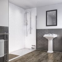 Wetwall Pure White 3 Sided Shower Kit - Composite 
Wetwall Pure White 3 Sided Shower Kit - Composite