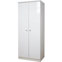 Lumo 2 Door Wardrobe with LED Lighting - White 
Lumo 2 Door Wardrobe with LED Lighting - White