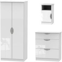 Portofino 3 Piece Bedroom Furniture Set - White
Portofino 3 Piece Bedroom Furniture Set - White