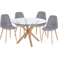 Ludlow Round Dining Table and 4 Chairs - Grey
Ludlow Round Dining Table and 4 Chairs - Grey