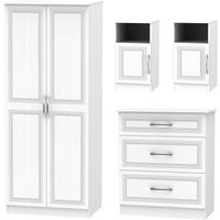 Milton 4 Piece Bedroom Furniture Set - White
Milton 4 Piece Bedroom Furniture Set - White