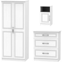 Milton 3 Piece Bedroom Furniture Set - White
Milton 3 Piece Bedroom Furniture Set - White