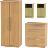 Siena 4 Piece Bedroom Furniture Set - Modern Oak
Siena 4 Piece Bedroom Furniture Set - Modern Oak