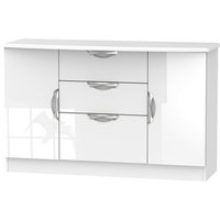 Portofino 2 Door 3 Drawer Sideboard - White
Portofino 2 Door 3 Drawer Sideboard - White