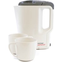 Travel Kettle with Cups Cream Grey.
Travel Kettle with Cups Cream Grey.