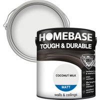 Homebase Tough & Durable Matt Paint - Coconut Milk 2.5L
Homebase Tough & Durable Matt Paint - Coconut Milk 2.5L
