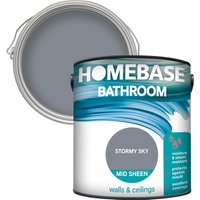 Homebase Bathroom Mid Sheen Paint - Stormy Sky 2.5L
Homebase Bathroom Mid Sheen Paint - Stormy Sky 2.5L