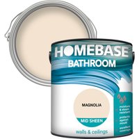 Homebase Bathroom Mid Sheen Paint - Magnolia 2.5L
Homebase Bathroom Mid Sheen Paint - Magnolia 2.5L