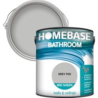 Homebase Bathroom Mid Sheen Paint - Grey Fox 2.5L
Homebase Bathroom Mid Sheen Paint - Grey Fox 2.5L