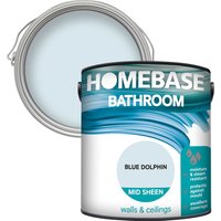 Homebase Bathroom Mid Sheen Paint - Blue Dolphin 2.5L
Homebase Bathroom Mid Sheen Paint - Blue Dolphin 2.5L