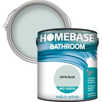 Homebase Bathroom Mid Sheen Paint - Satin Blue 2.5L 
Homebase Bathroom Mid Sheen Paint - Satin Blue 2.5L