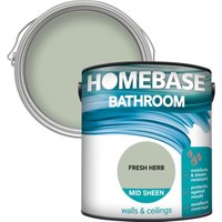 Homebase Bathroom Mid Sheen Paint - Fresh Herb 2.5L
Homebase Bathroom Mid Sheen Paint - Fresh Herb 2.5L