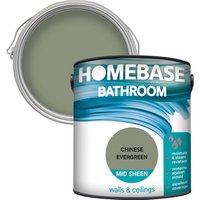 Homebase Bathroom Mid Sheen Paint - Chinese Evergreen 2.5L 
Homebase Bathroom Mid Sheen Paint - Chinese Evergreen 2.5L