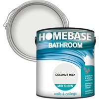 Homebase Bathroom Mid Sheen Paint - Coconut Milk 2.5L
Homebase Bathroom Mid Sheen Paint - Coconut Milk 2.5L