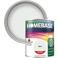 Homebase Interior Quick Dry Gloss Paint - Milk 750ml 
Homebase Interior Quick Dry Gloss Paint - Milk 750ml