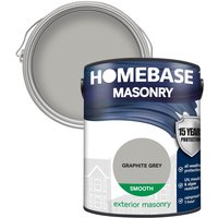 Homebase Smooth Masonry Paint - Graphite Grey 5L
Homebase Smooth Masonry Paint - Graphite Grey 5L