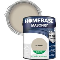 Homebase Smooth Masonry Paint - Rich Sand 5L
Homebase Smooth Masonry Paint - Rich Sand 5L