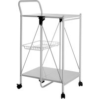 White Rectangular Folding Kitchen Trolley
White Rectangular Folding Kitchen Trolley